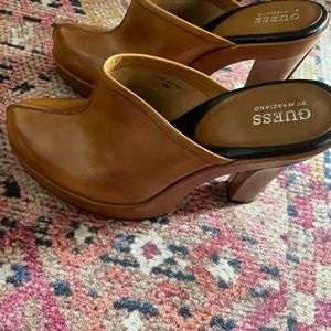 Guess by Marciano Tan Clog Heels